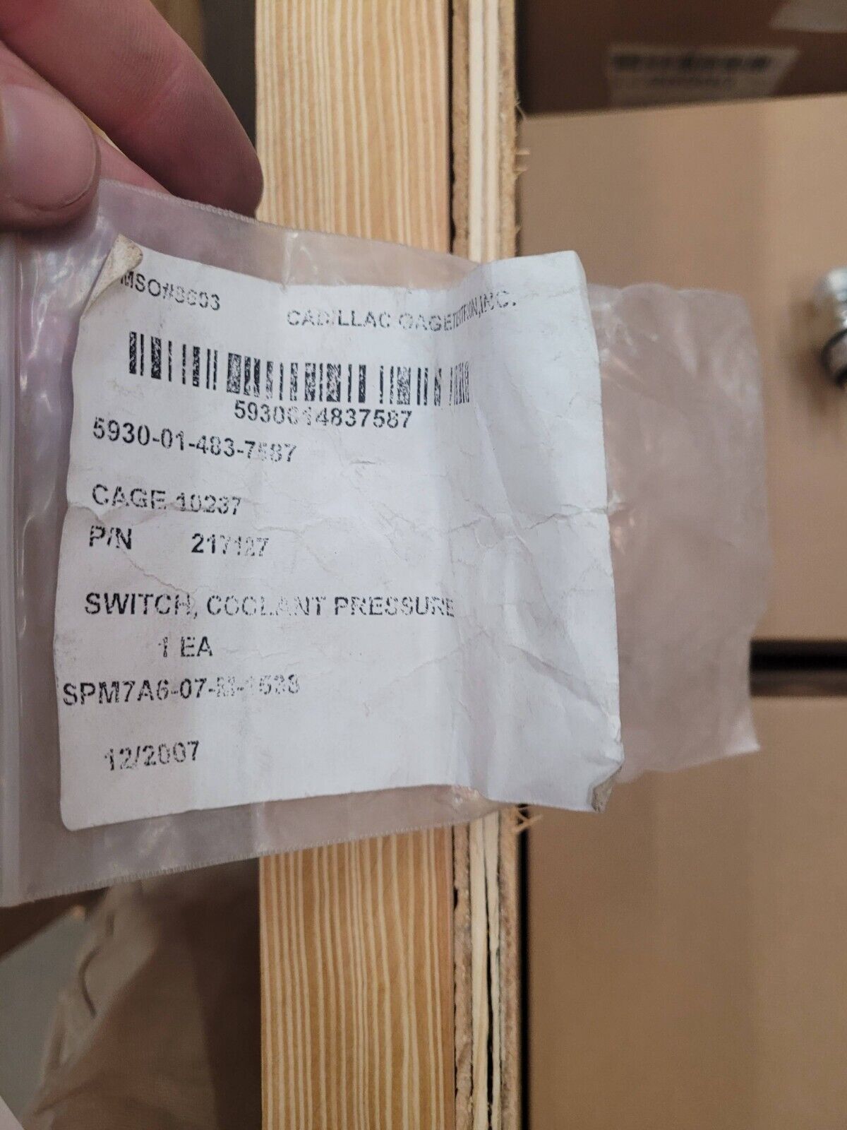 XM1117 M1117 217127 PRESSURE SWITCH 5930-01-483-7587 25-0343 1000870 ASV