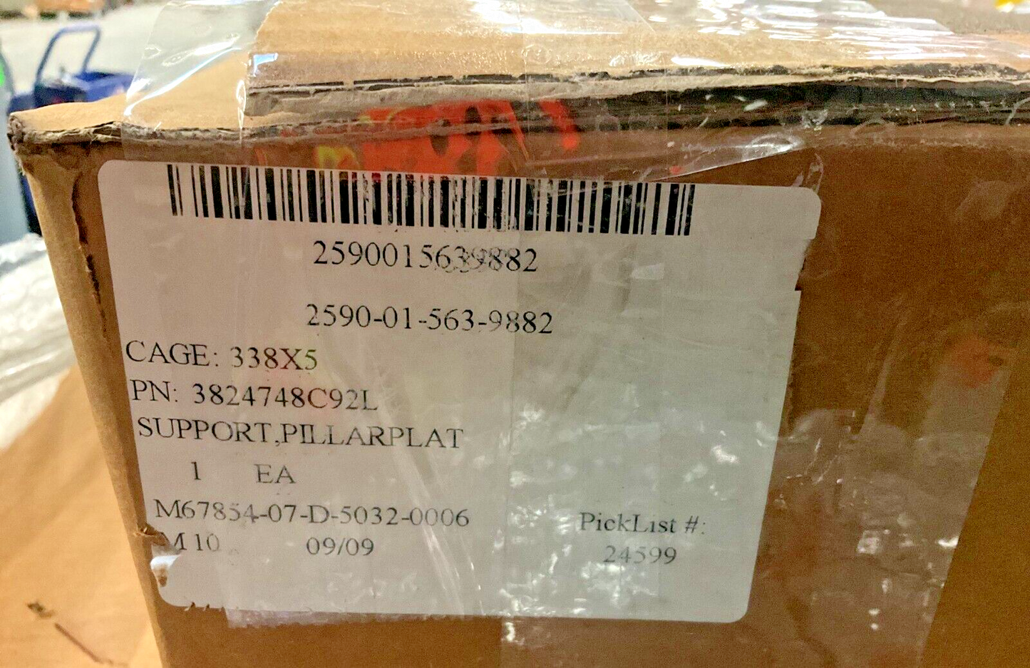 MAXXPRO CAT I 3824748C92L REAR PILLAR PLATE SUPPORT ASSEMBLY 2590-01-563-9882