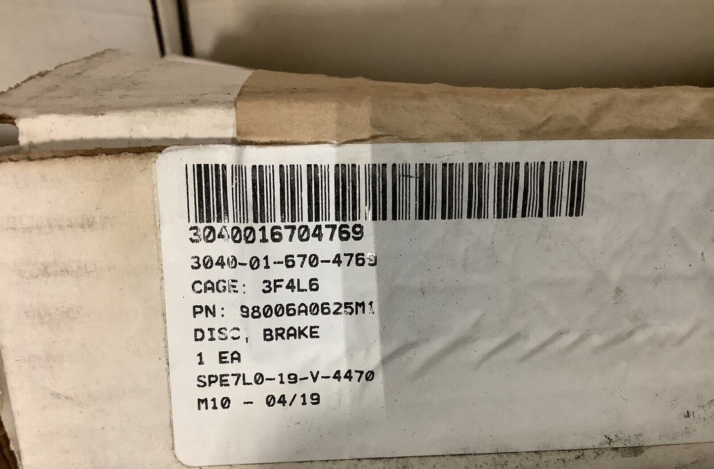 Military Petroleum & Water Systems 98006A0625M1 Brake Disc Assy 3040-01-670-4769