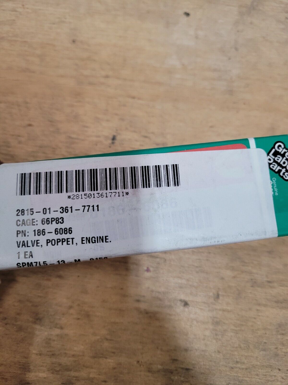 GENUINE ONAN POPPET VALVE MEP802 LPW Intake Valve DN2M 186-6086 GREEN LABEL