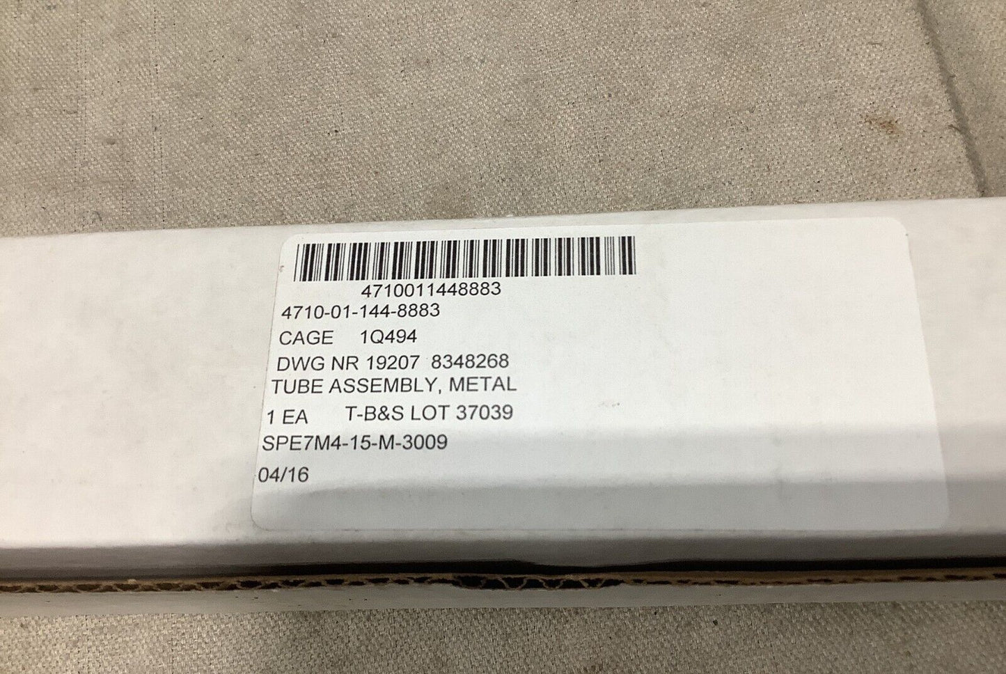 MILITARY K301AA M-60 TANK METAL TUBE ASSEMBLY 8348268 4710-01-144-8883