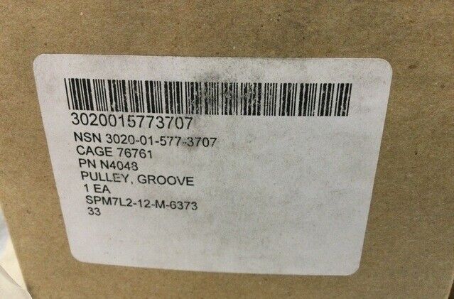 (1) MRAP-RG-33-M-ATV C.E. NIEHOFF N4048 3845444 GROOVE PULLY 12 3.257 OD X 1.18