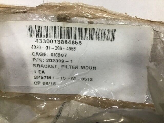 Genuine M1 202399-1 Filter Mounting Bracket NSN 4330-01-388-4858