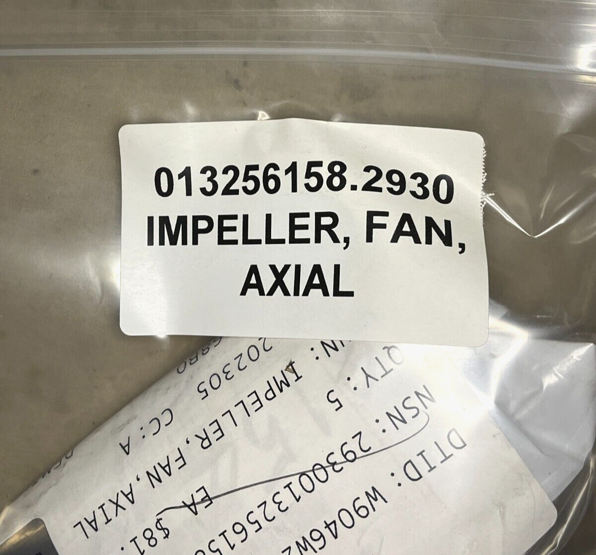 HELI IROQUOIS UH-1, KIOWA OH-58 B7-71-1 AXIAL FAN IMPELLER 2930-01-325-6158