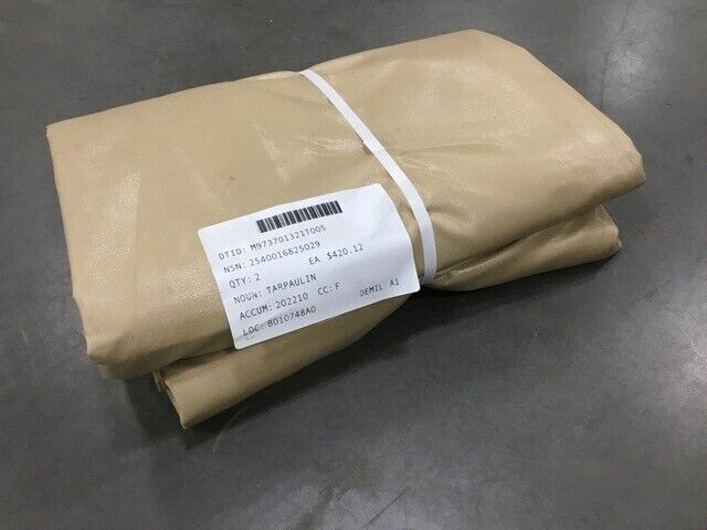 MILITARY JLTV DAILY-USE RECTANGULAR TARP 11"X11" TARPAULIN 2540-01-682-5029