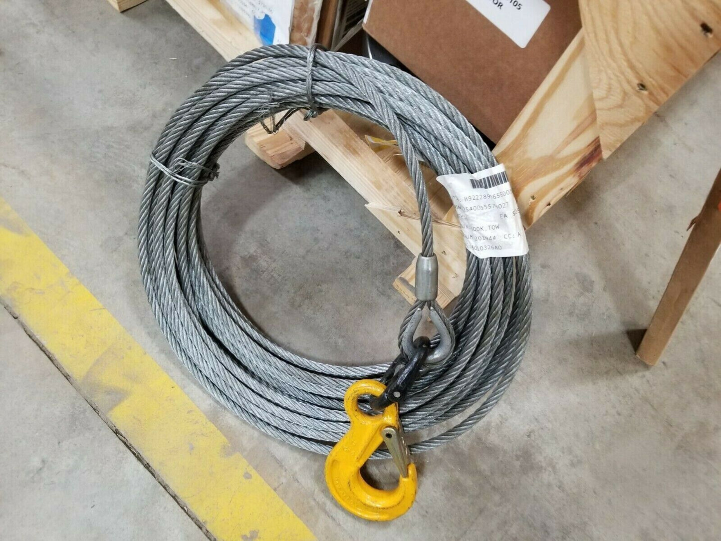 WARN TOW HOOK CABLE 2540-01-557-6027 77534 R0078149
