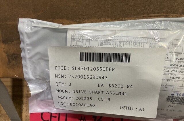 MILITARY MRAP CONSTANT VE DRIVE SHAFT ASSEMBLY 4291510 2520-01-569-0943