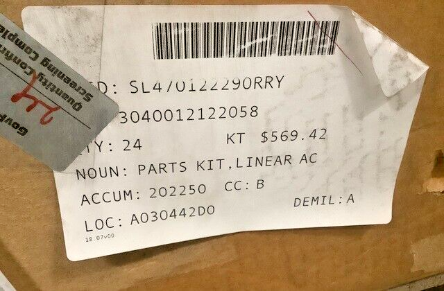 MHE-237 FORKLIFT TRUCK G103221 LINEAR ACTUATING CYLIN PARTS KIT 3040-01-212-2058