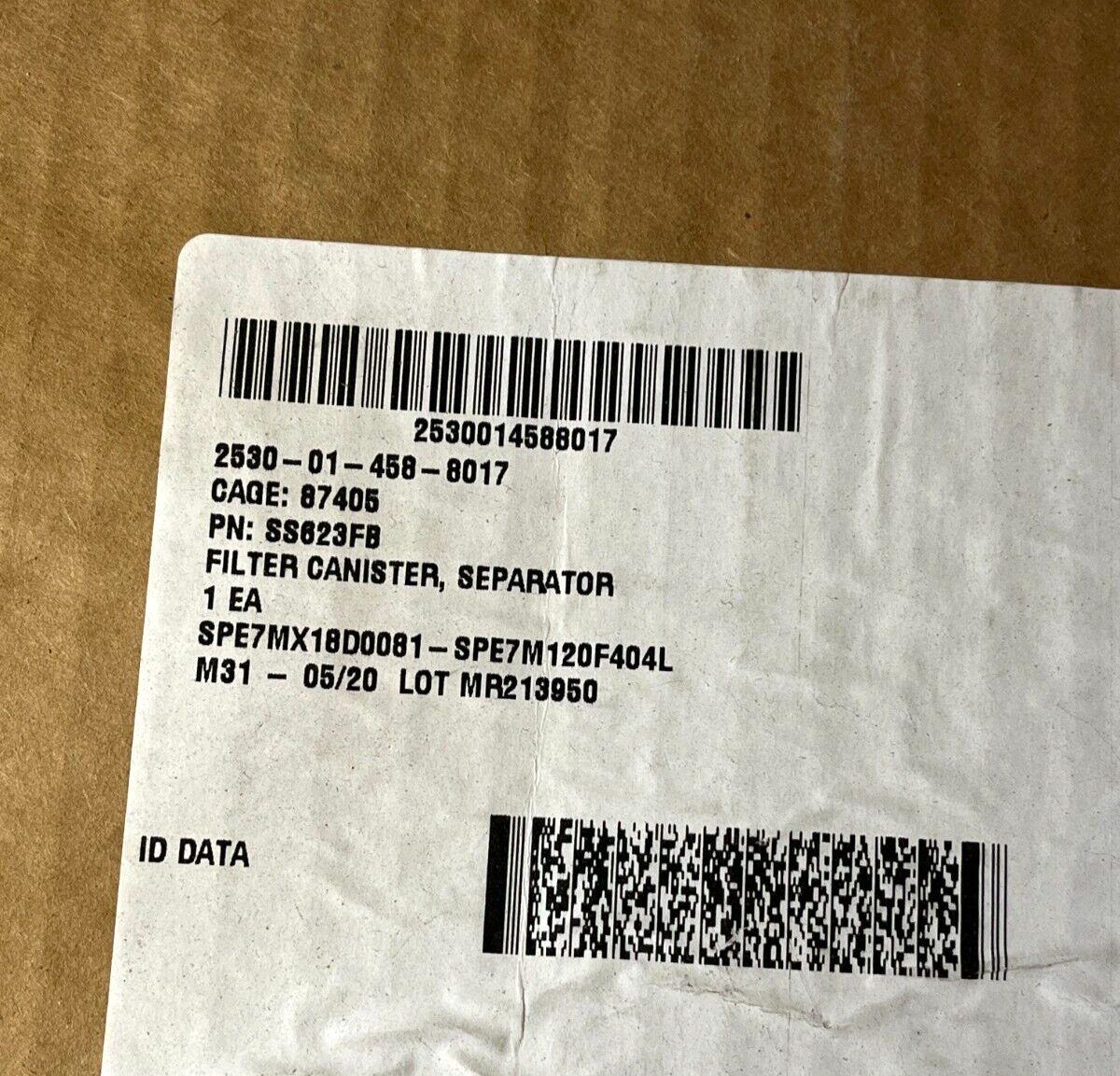 MILITARY HEMTT TRUCK FACET SS623FB SEPARATOR CANISTER FILTER 2530-01-458-8017