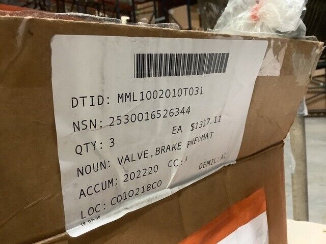 NEW BENDIX 4086537 PNEUMATIC BRAKE VALVES 2530-01-652-6344 TRUCK,FIRE FIGHTING