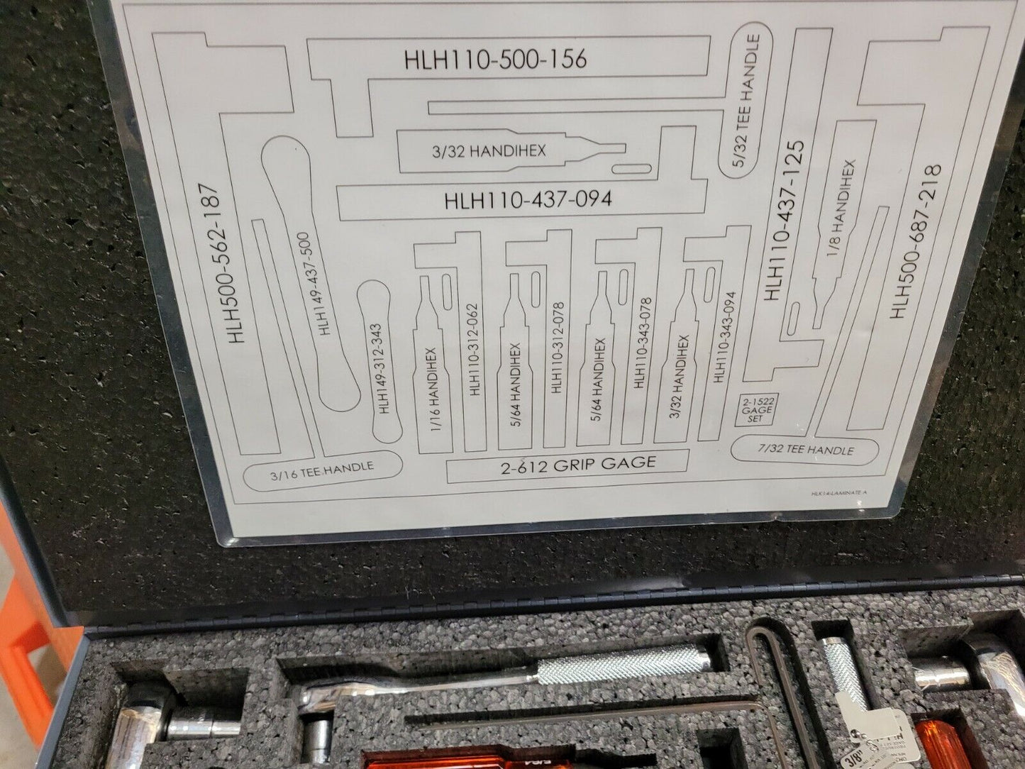 HLK14 Hi-Lok/Hi-Tique Installation Hand Tool 20 PC Kit Omega Technologies