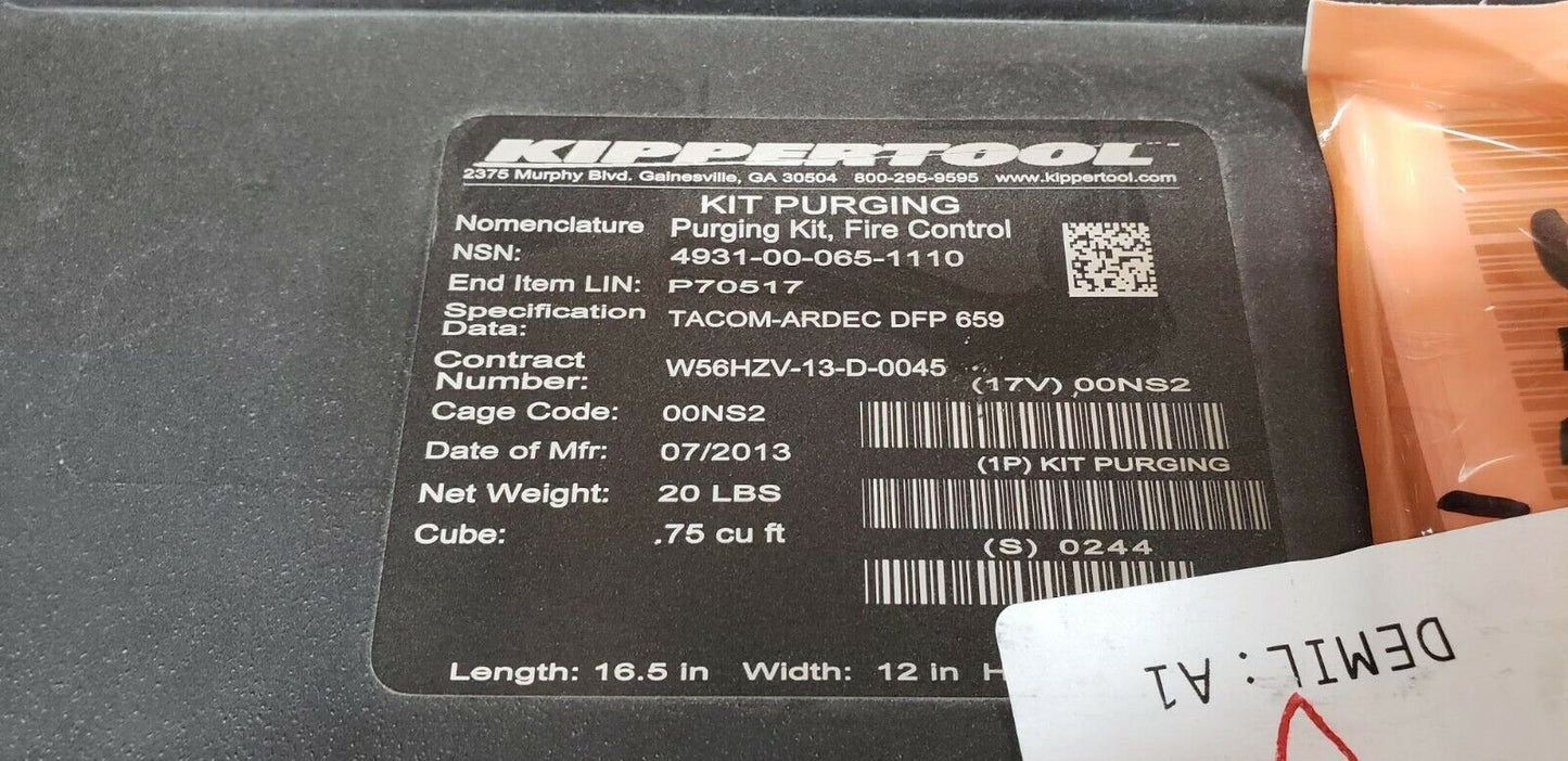 KIPPER TOOL FIRE CONTROL PURGING KIT P70517 4931-00-065-1110
