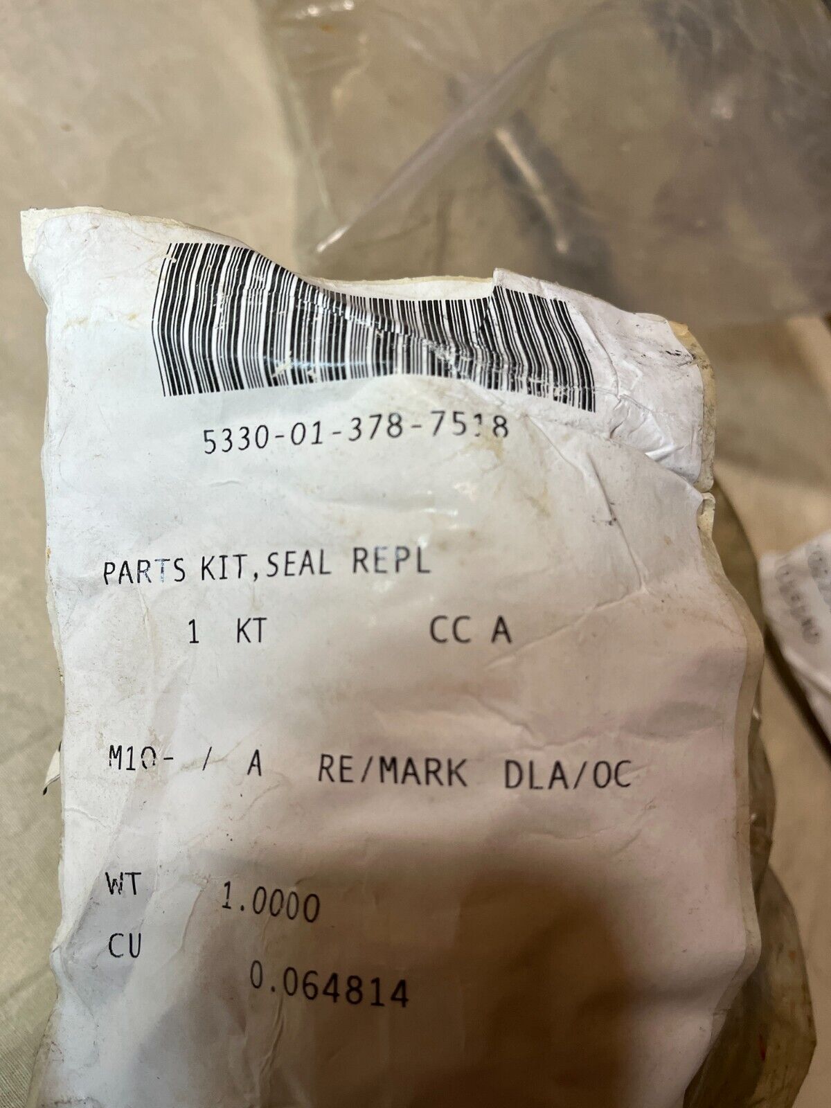 MECHANICAL EQUIPMENT SEAL REPLACEMENT PARTS KIT 812708 5330-01-378-7518 NOS