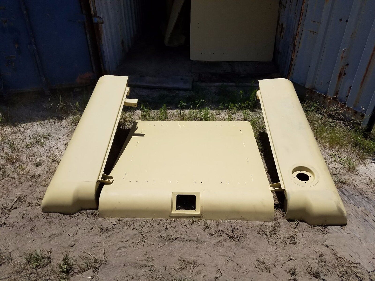 HMMWV HUMVEE HUMMER M998 TAN SLANTBACK Hard Top Rear Hatch and LH+RH Sponsons
