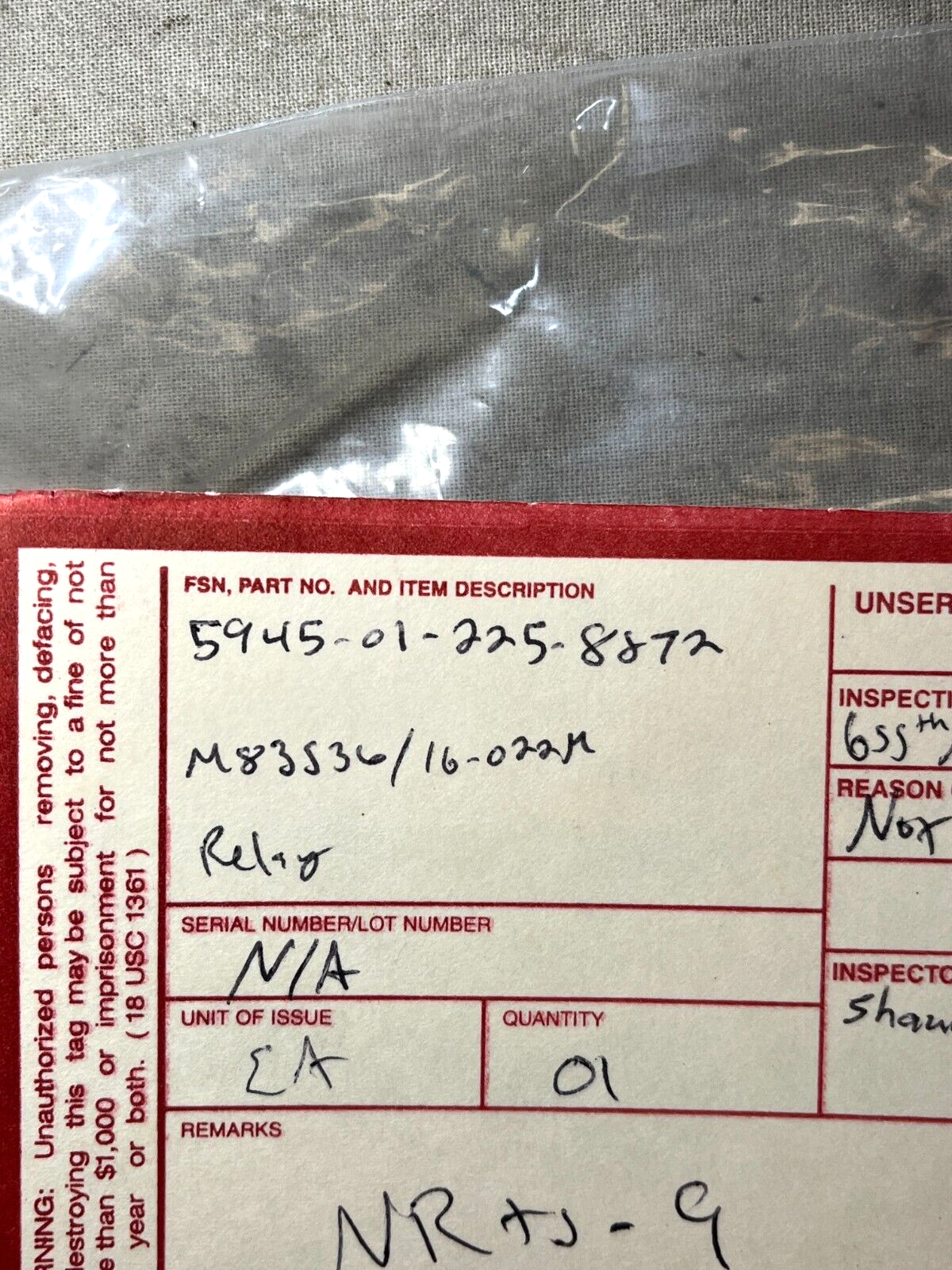BABCOCK M83536/16-022M 28V 10A ELECTROMAGNETIC RELAY MIL-R-6106 5945-01-225-8872