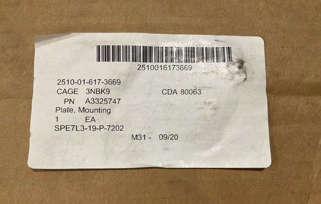 Radio Plate A3325747 NSN 2510-01-617-3669 - photo 6