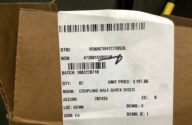 HUSKY IVMMD WABCO 952 200 0220 QUICK DISCONNECT COUPLING HALF 4730-01-559-5518