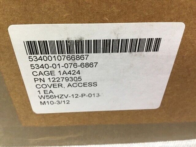 MILITARY M1 TANK 12279305 ALUMINUM ACCESS COVER NSN 5340-01-076-6867