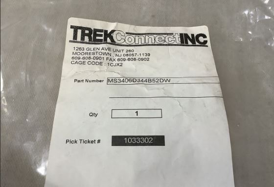 MILITARY CONNECTOR MS3406DJ44B52DW 5935-01-178-8387 MS3406DJ-44B52DW
