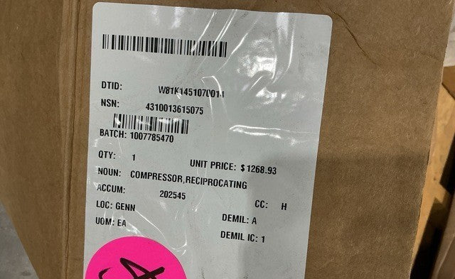 Reciprocating Compressor 12378830-001 NSN 4310-01-361-5075 - photo 8