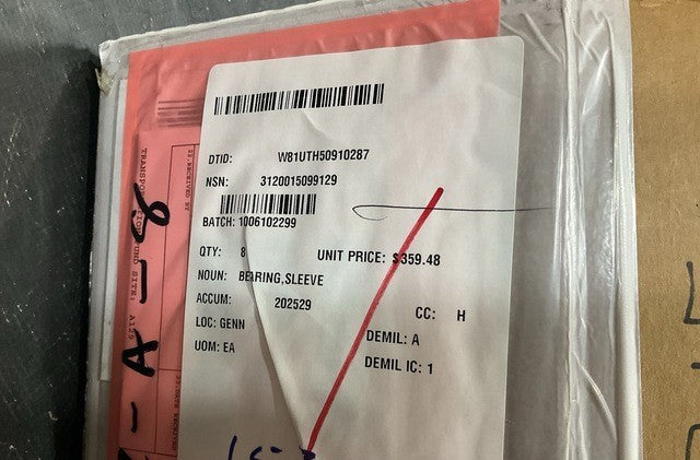 Sleeve Bearing AH-64 NSN 3120-01-509-9129 - photo 3