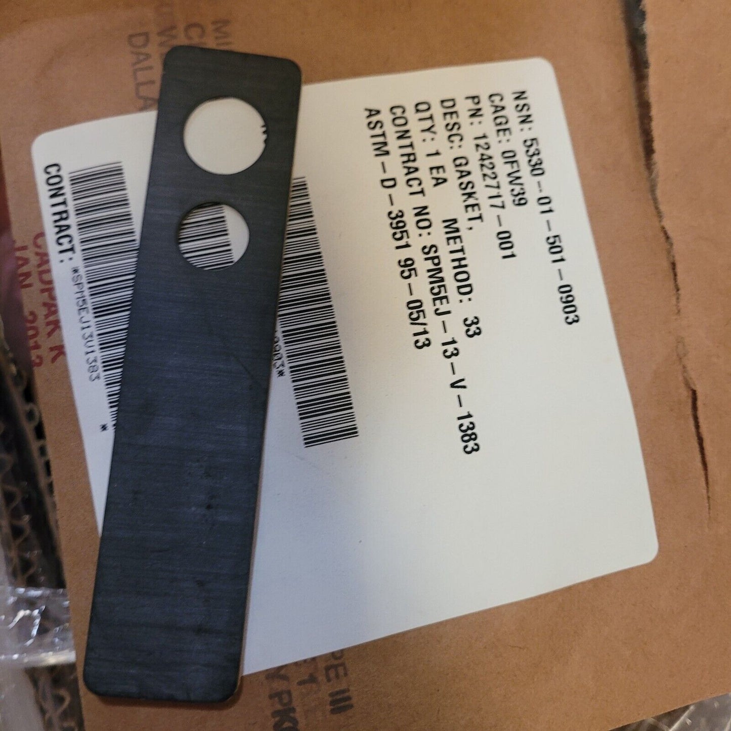 MILITARY FMTV CARGO TRUCK BAE 12422717-001 12422717 GASKET 5330-01-501-0903