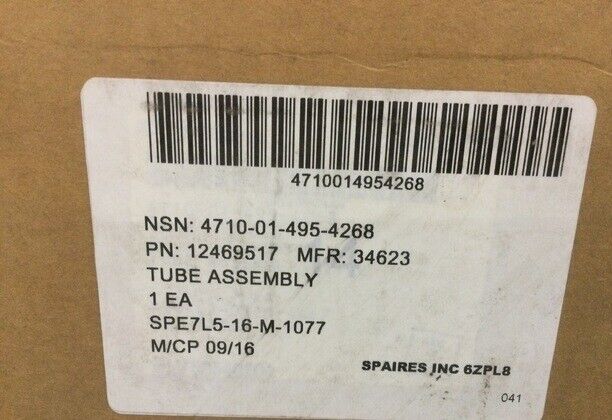 MILITARY HMMWV 12469517 AM GENERAL METAL TUBE ASSEMBLY 4710-01-495-4268 HUMVEE