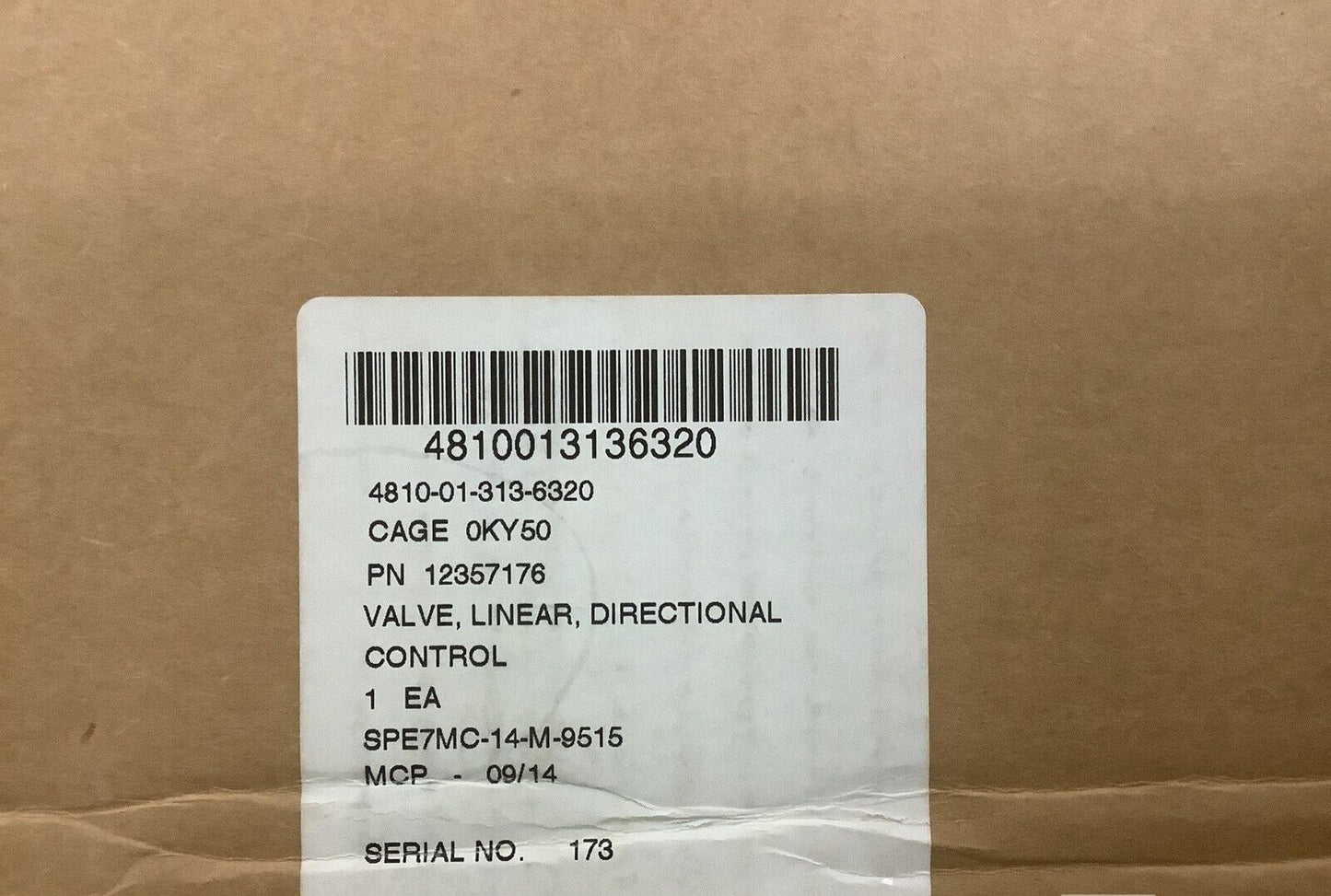 MILITARY M9 ACE DIRECTIONAL CONTROL LINEAR VALVE 12357176 4810-01-313-6320