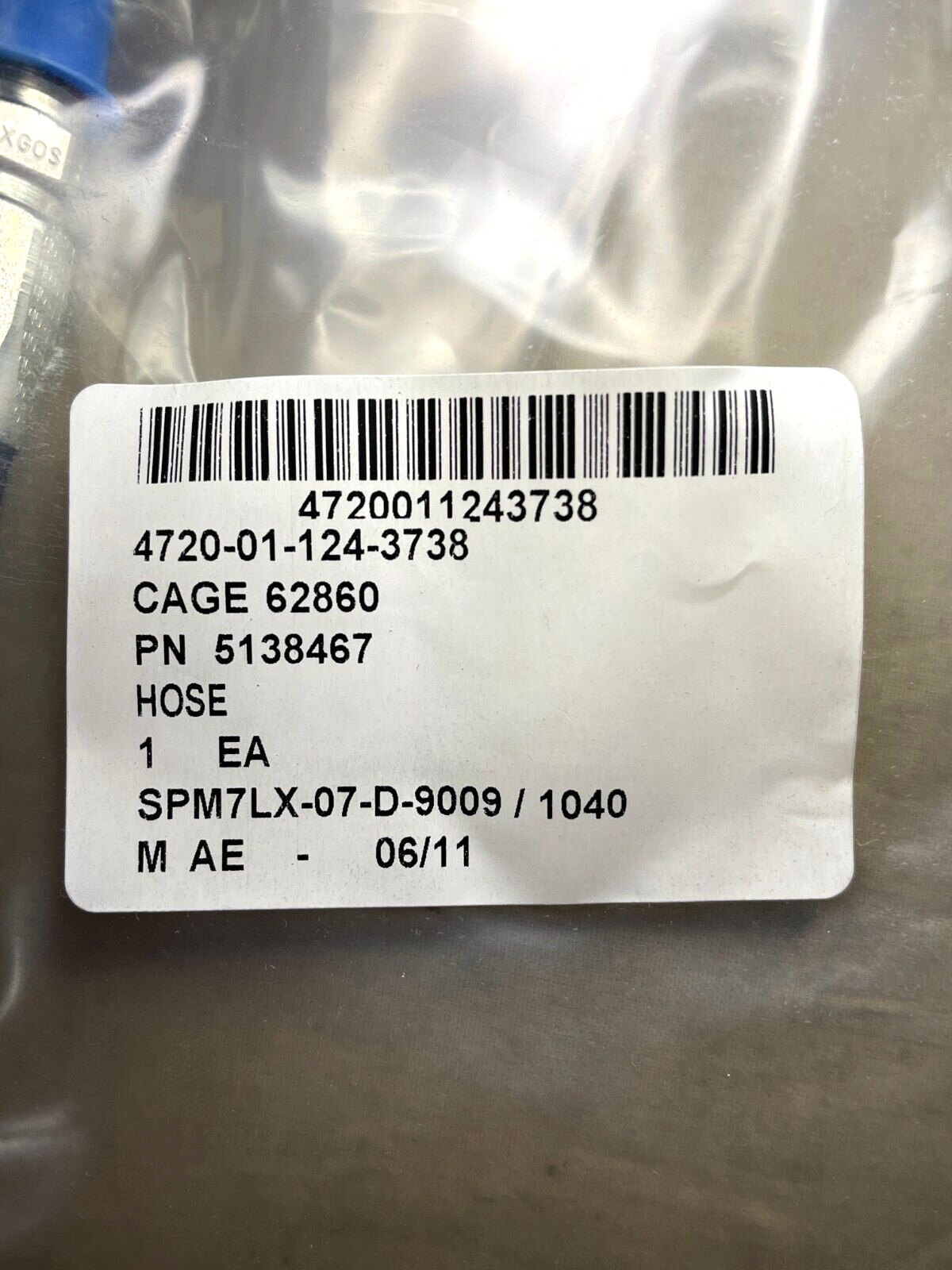 MILITARY HEMTT 5138467 NONMETALLIC HOSE ASSEMBLY FA2406EGF0254 4720-01-124-3738