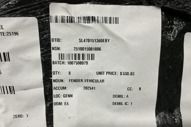 Vehicular Fender M916A1 NSN 2510-01-508-1806 - photo 4