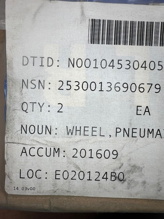 Pneumatic Tire Wheel MK105 NSN 2530-01-369-0679 - photo 7