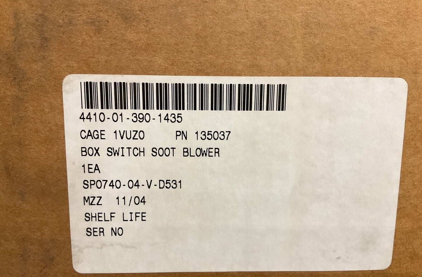 Military Sealift Command (Msc) 135037 Soot Blower Switch Box 4410-01-390-1435