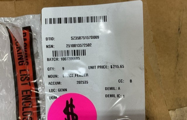 Fender Brace M1074 NSN 2510-01-357-2502 - photo 4