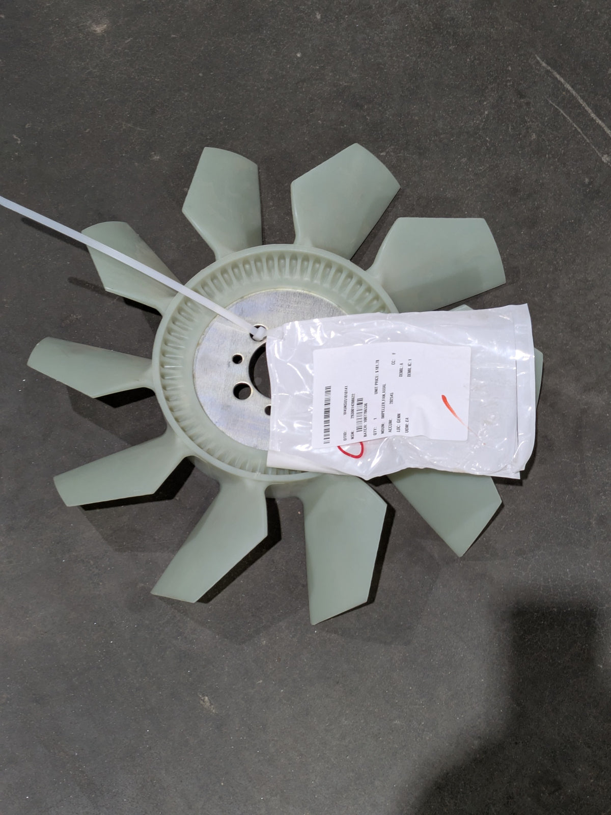 Ross Equipment Inc 12460252 Impeller, Fan, Axial - NSN 2930-01-420-8622 - inventory label