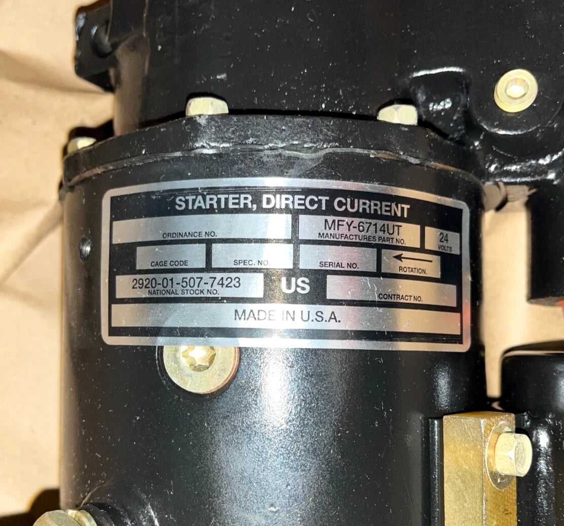 HMMWV M998 STARTER 6.2, 6.5L M1114 M11 Series Ect HUMMER HUMVEE 24 Volt 5578787