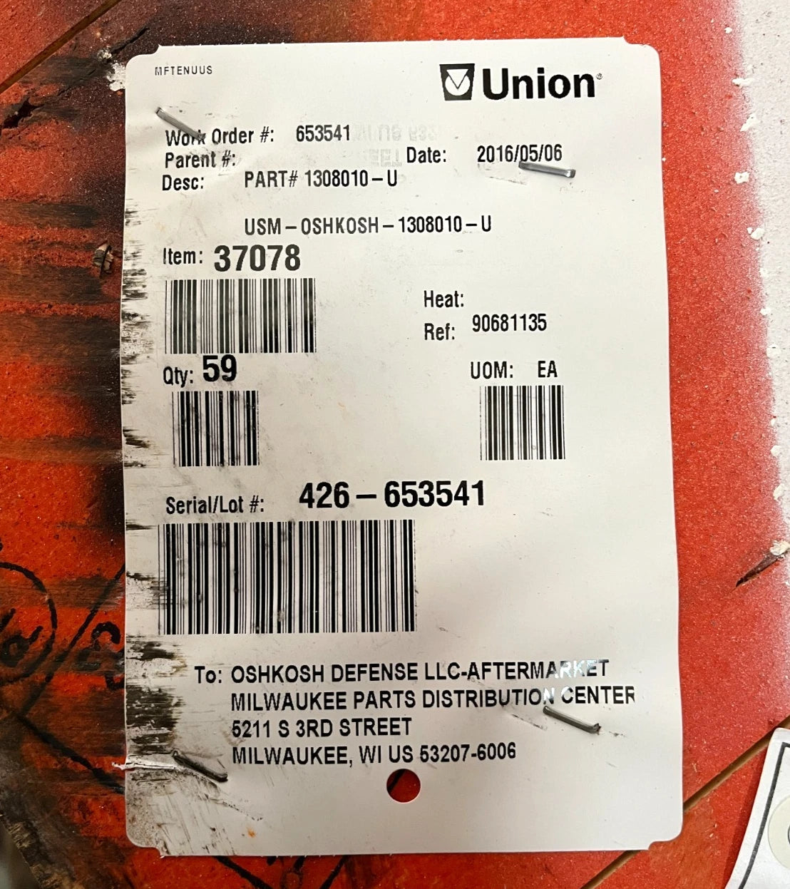 OSHKOSH 4X4 M984 HEMTT WRECKER WINCH WIRE ROPE ASSY 1308010-U 4010-01-281-5201