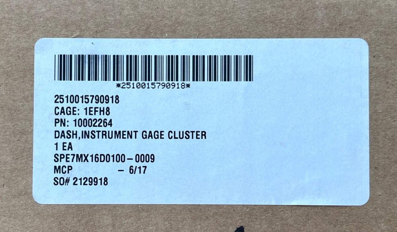 NEW OEM MRAP COUGAR DASH INSTRUMENT GAGE CLUSTER 10002264 2510-01-579-0918