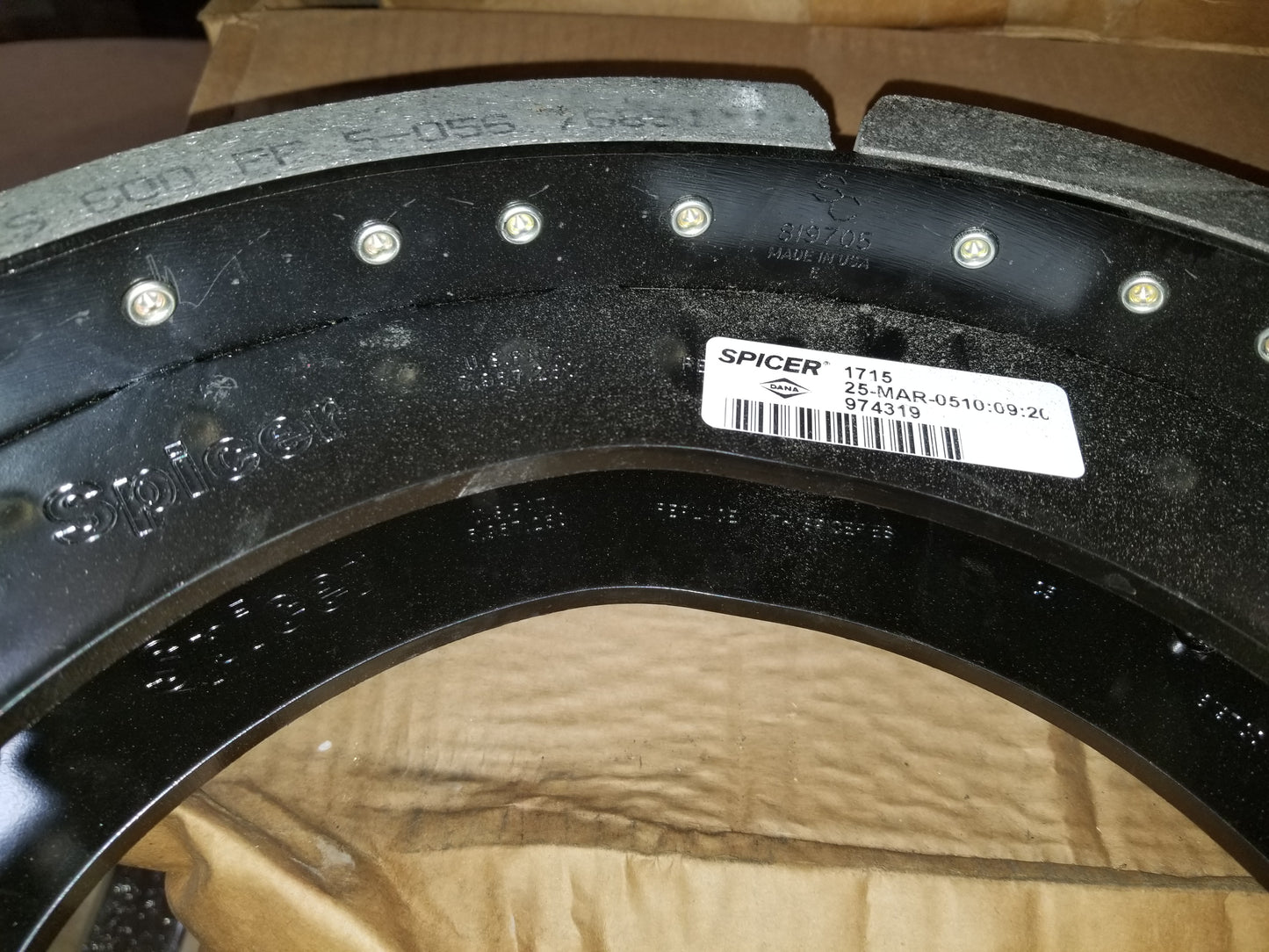 HEMTT Brake Shoe Heavy Duty 2530-01-504-4125 974319N