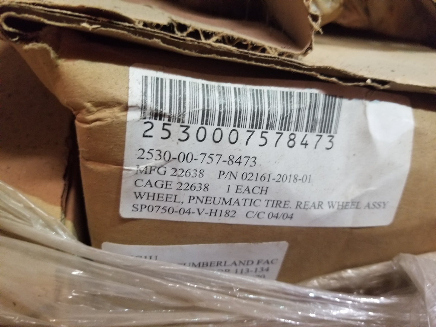 25K Loader Wheel 02161-2018-01 02161-2018-01 67430-3 2530-00-757-8473