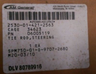 TIE ROD STEERING ASSY Hummer H1 M998 HMMWV Humvee 6005119 AM GENERAL