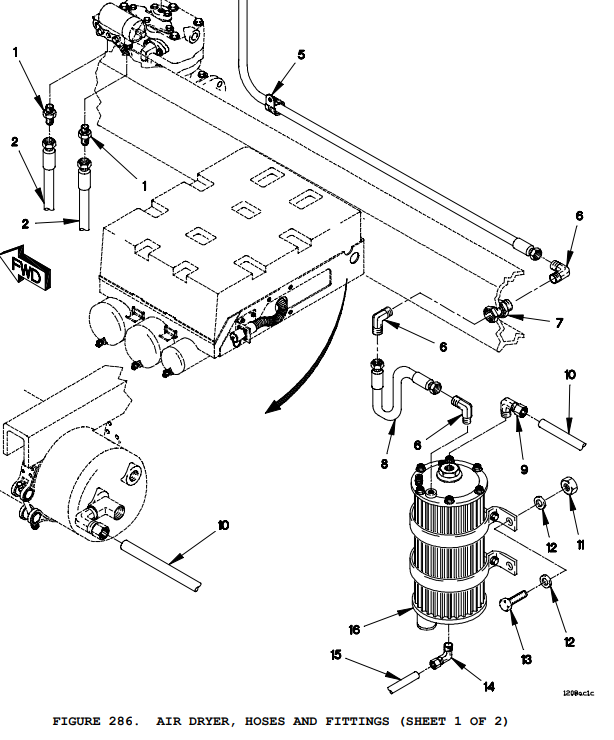 NEW LMTV Air Drier And Cooler FMTV MTV Air Drier N-50011-B 12414366 N50011E