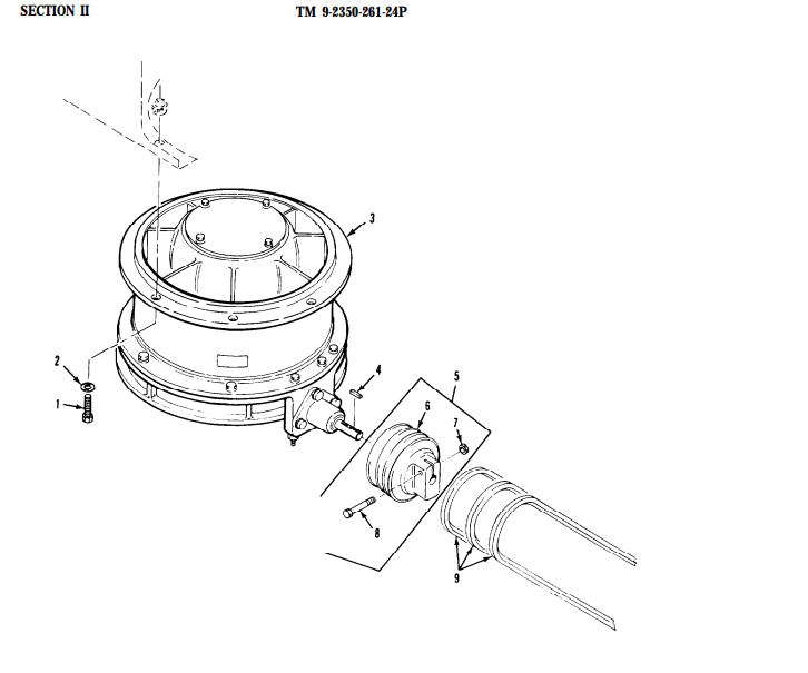 M113A1 M113A2 Fan Assembly 2930-01-107-9902 12253584 12349795-1