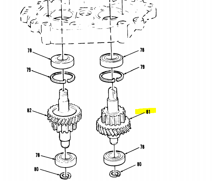 3040-00-332-0065 GEARSHAFT,MULTIPLE GEARS M60 7972958