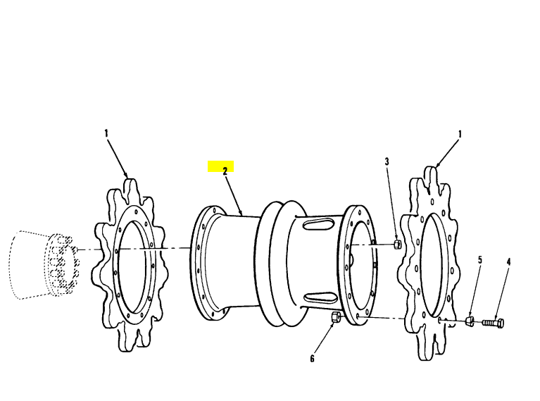 2530-00-736-4134 7364134 M60 M48 Hub Sprocket