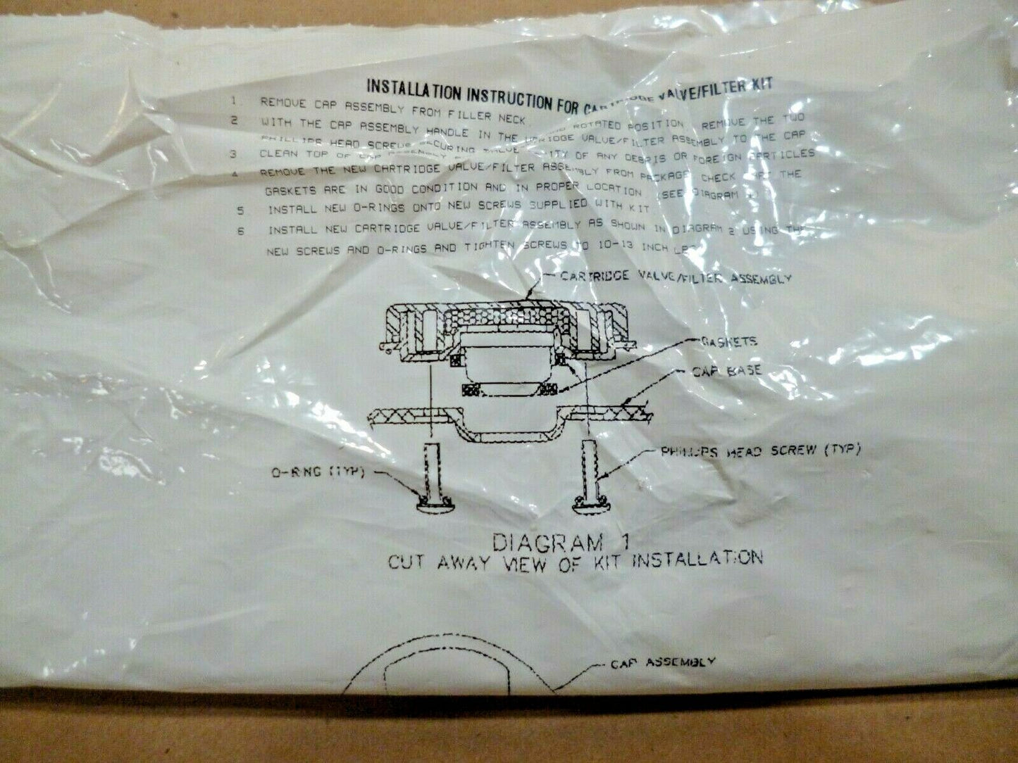 Shaw Development Fuel Cap Cartridge Valve / Filter Assembly 920-0044-01