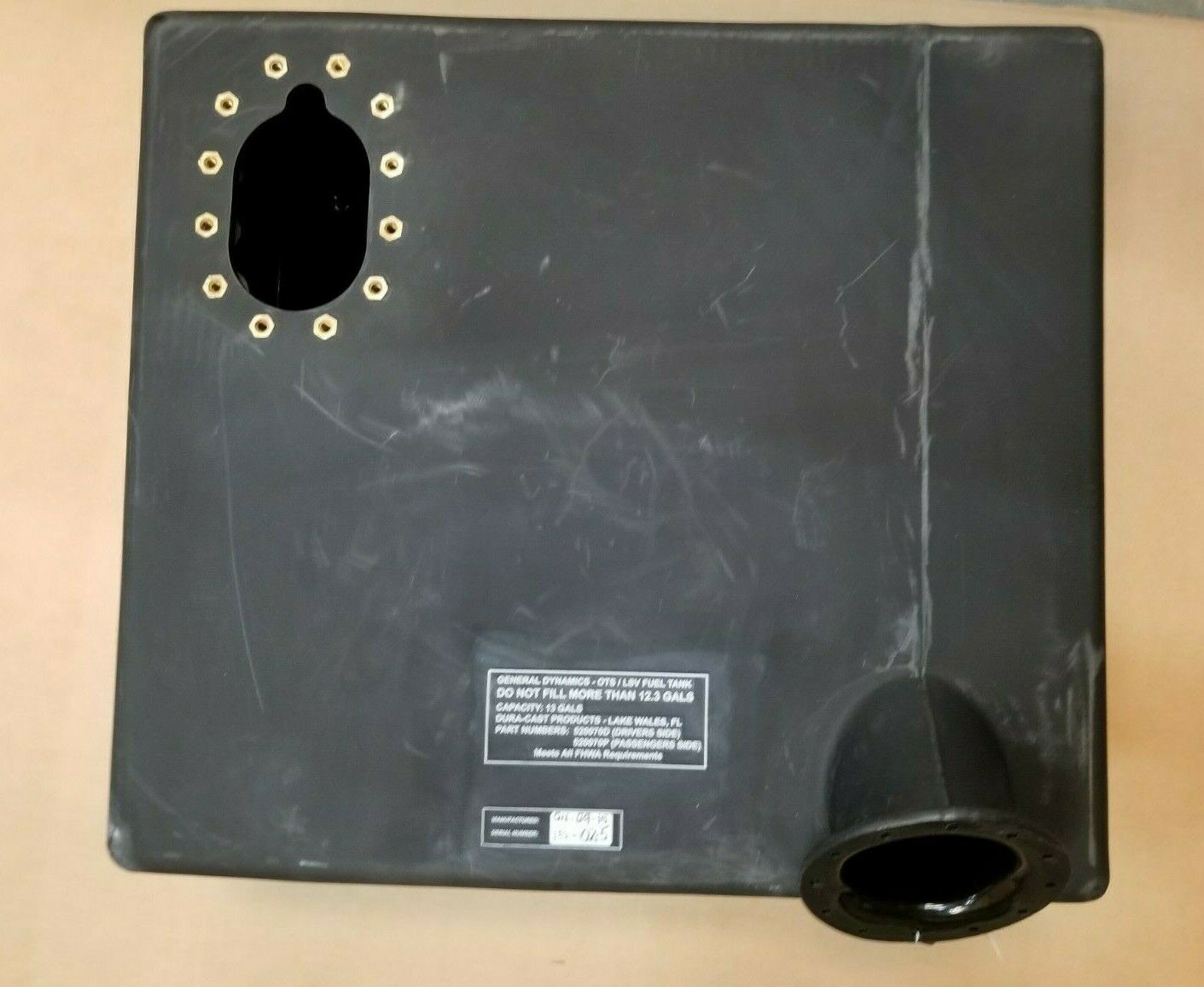 M1161 ITV-LSV 4x4 Growler M1163 Fuel Tank Passenger Side 2910-01-604-7746