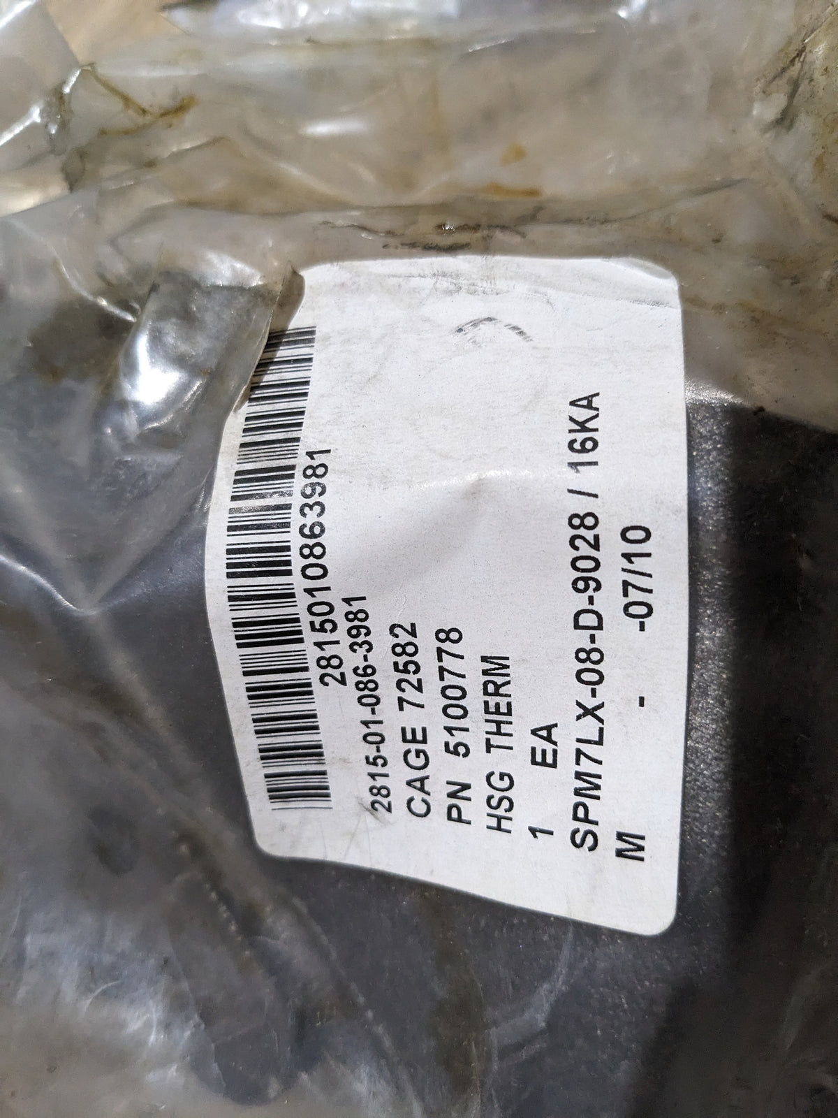 Rolls-Royce Solutions America Inc 5100778 Engine Thermostat Housing - NSN 2815-01-086-3981 - inventory label