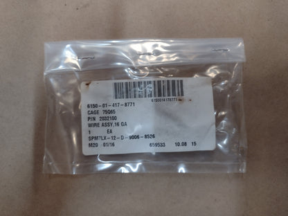 Oshkosh Defense LLC 2032100 Electrical Lead - NSN 6150-01-417-8771 - inventory label