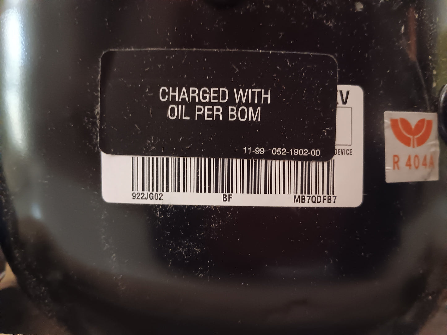 NSN 4130-01-467-0452 Refrigeration Compressor RUT561 R404A Copeland