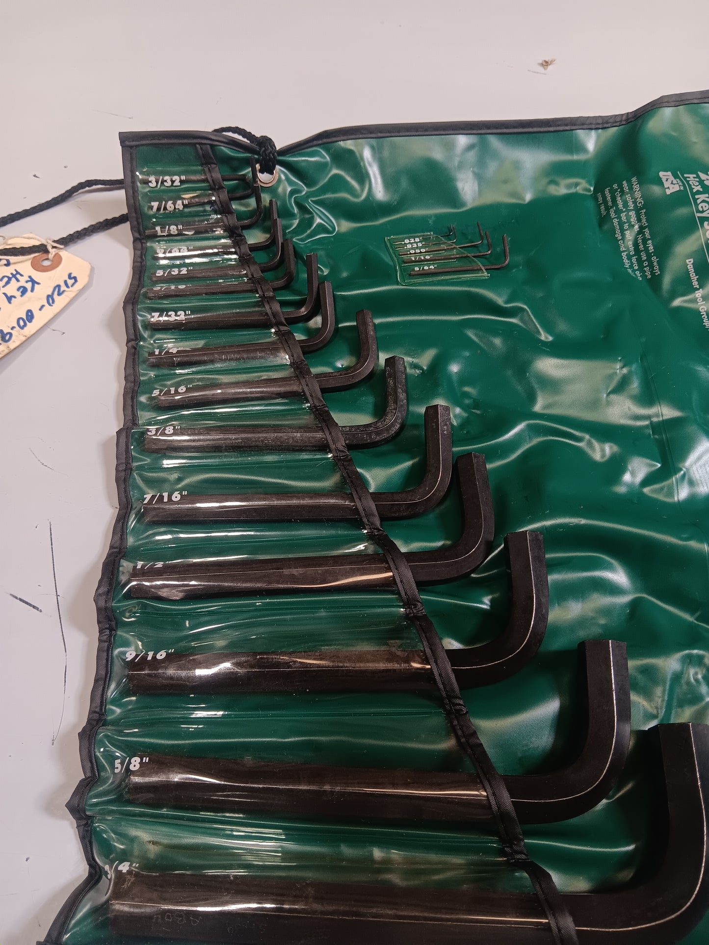 NSN 5120-00-935-4641 20-Pc Allen Hex Key Set SAE L-Style Socket Head Screw Keys